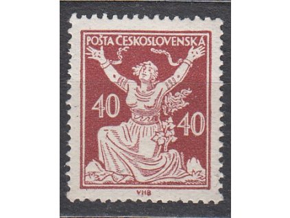 40h hnědá, I.typ, zk.Kraus, Nr.154, **, luxusní kus