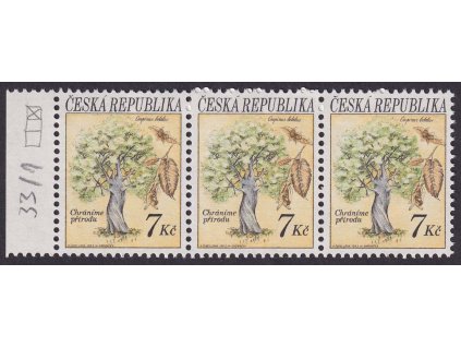 1993, 7 Kč Stromy, DV - výrazná hnědá skvrna v koruně stromu, Nr.24, ** , ZP 33/1