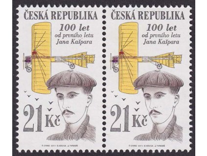 2011, 21 Kč Jan Kašpar, DV - skvrna nad "p" (Kašpara), Nr.687, **