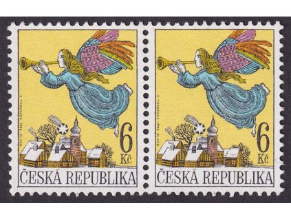 1998, 6 Kč Vánoce, DV - šikmá ryska přes "R", Nr.199, ** , ZP 33/1