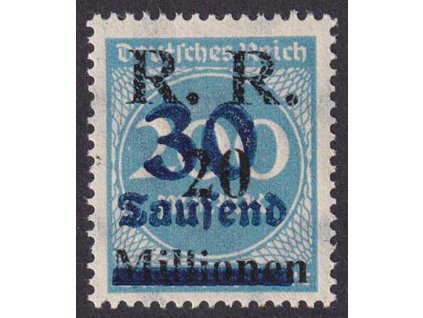 1923, 20Mill/30Taus přetisk Rýnská republika, * po nálepce, privátní separatistické vydání