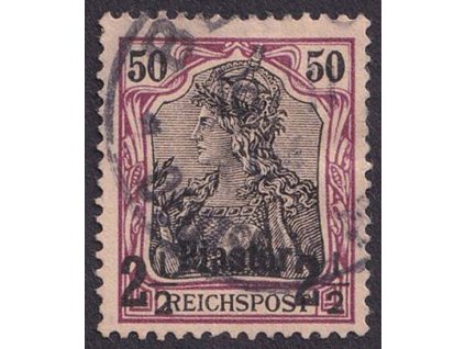 Turecko, 1900, 2 1/2 Pia/50Pf Germanie, MiNr.18I, razítkované