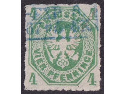 Prusko, 1861, 4 Pf Orel, MiNr.14, razítkované