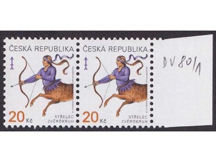 1999, 20 Kč Zvěrokruh, DV - svislá černá ryska za "A", Nr.228, ** , ZP 80/1