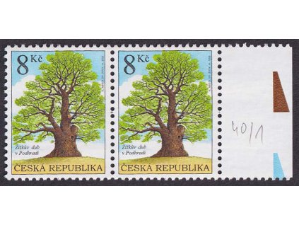 2004, 8 Kč Stromy, DV - vodorovná čárka v "Kč", Nr.408, ** , ZP 40/1