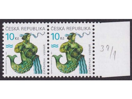 1998, 10 Kč Zvěrokruh, DV - vryp u proudu vody, Nr.201, ** , ZP 39/1
