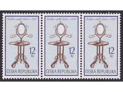 2002, 12 Kč Nábytek, DV - černá skvrna nad "e" (stolek), Nr.341, **