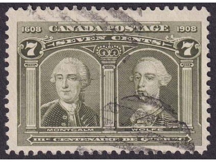 Kanada, 1908, 7 C Generálové, MiNr.88, razítkované