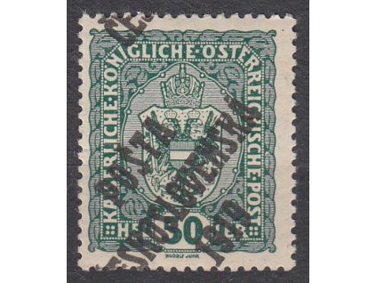 50h Znak, posunutý přetisk, Nr.43, * po nálepce