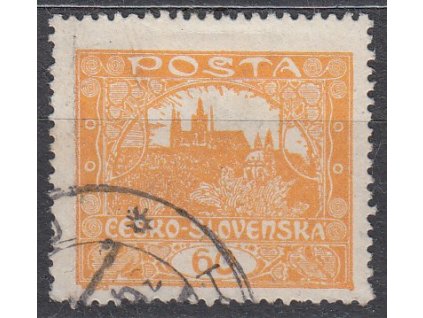 60h žlutooranžová, Hz.13 3/4:13 1/2, Nr.17A, razítkované
