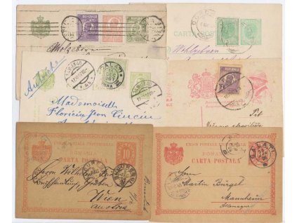 1896/1910, 13 ks dopisnic, prošlé v letech 1896-1910