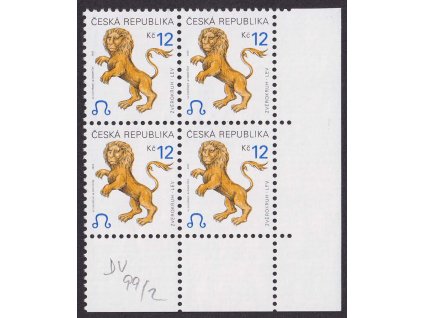 2001, 12 Kč Zvěrokruh, DV - bílé pole u oka lva, Nr.283, ** , ZP 99/2