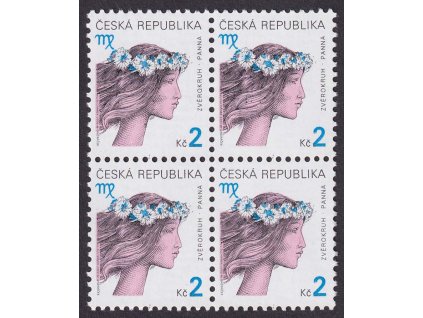 2000, 2 Kč Zvěrokruh, DV - modrá skvrna v symbolu, Nr.258, ** , ZP 68/1