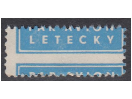 Letecká nálepka s posunem vodorovné perforace, **