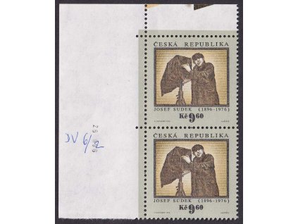 1996, 9.60 Kč J. Sudek, DV - svislá ryska před "I", Nr.104, ** , ZP 6/2