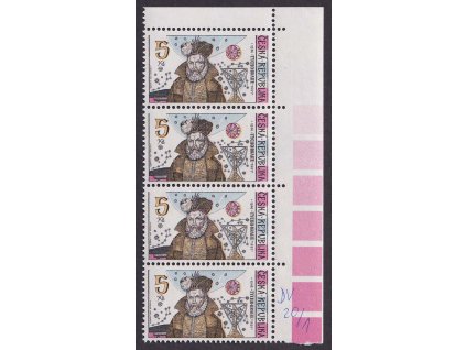 1996, 5 Kč Tycho Brahe, DV - ryska vlevo u slunce, Nr.125, ** , ZP 20/1