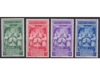 1939, 25C-1.25L série Papež Pius XII., MiNr.80-83, **