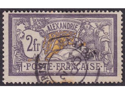 Alexandria, 1902, 2 Fr Merson, MiNr.29, razítkované, skvrnky - viz. foto