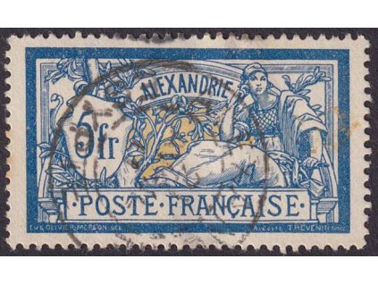 Alexandria, 1902, 5 Fr Merson, MiNr.30, razítkované, skvrnky - viz. foto