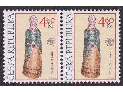 1999, 4.60 Kč Včelí úly, DV - svislá ryska v bříšku "R", Nr.229, ** , ZP 26/2