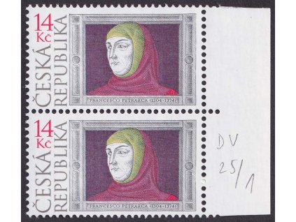 2004, 14 Kč Petrarca, DV - červený bod pod bradou, Nr.404, ** , ZP 19/1