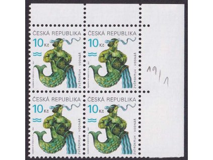 1998, 10 Kč Zvěrokruh, DV - černý vryp nad "L", Nr.201, ** , ZP 19/1