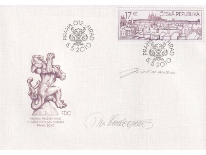 Kavan, Ondráček, podpisy na pamětní obálce FDC z roku 2010