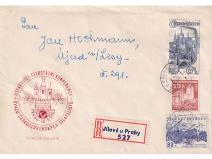 COB 16 Konference SČSF, DR Jílové, zasl. doporučeně do Újezdu nad Lesy