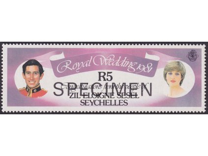 Seychelles, 1981, 5 R Charles a Diana, SPECIMEN, MiNr.26, **