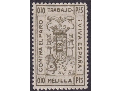 Melilla, 1936, 0.10 Pts lokální vydání, těžší *