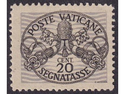 1945, 20 C doplatní, šedý papír, MiNr.8y, **