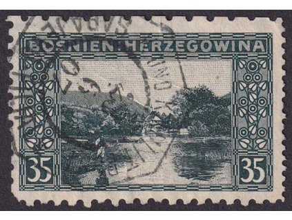 1906, 35 H Krajinka, smíšené zoubkování, MiNr.38, razítkované, dv