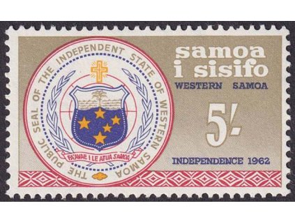 Samoa a Sisifo, 1962, 5 Sh Pečeť, MiNr.121, **