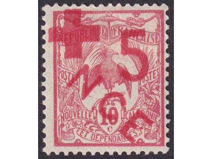 Nová Kaledonie, 1915, 10+5C Červený kříž, MiNr.107, * po nálepce