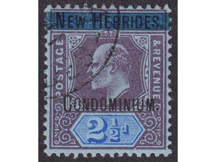 Nové Hebridy, 1908, 2 1/2 Eduard, MiNr.3, razítkované