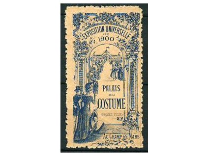 Exposition Universale 1900, Palais du Costume, modrá/okrová