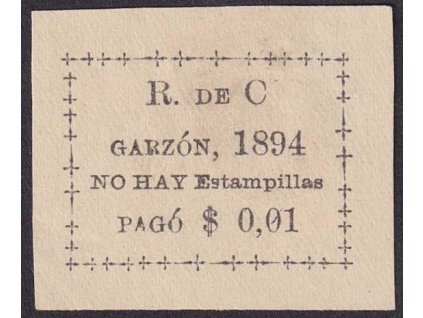 Tolima, Garzón, 1894, 0.01 Peso, MiNr.1, (*)