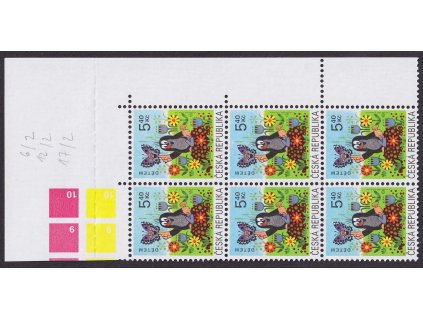 2002, 5.40 Kč Krteček, DV - 2 deskové vady, Nr.323, ** , ZP 12/2 a 17/2