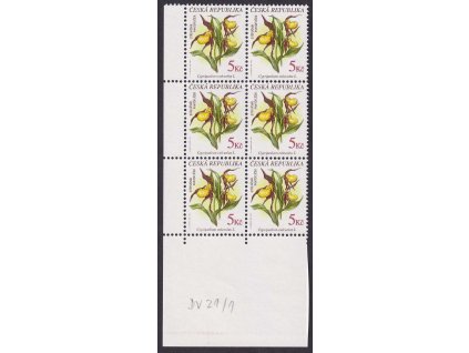 1997, 5 Kč Chráněná květena, DV - skvrna v"5" (5 Kč), Nr.136, **