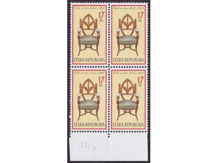 2002, 17 Kč Slohový nábytek, DV - vodorovná ryska, Nr.342, ** , ZP 33/1