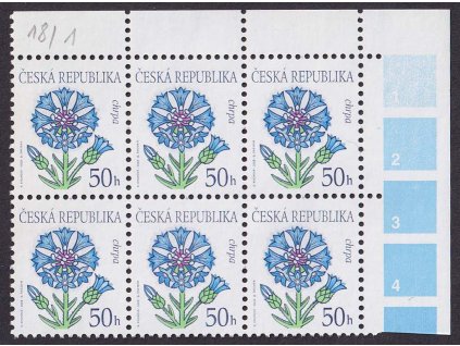 2003, 50 h Chrpa, DV - drobné háčky nad "C" (ČESKÁ), Nr.378, **