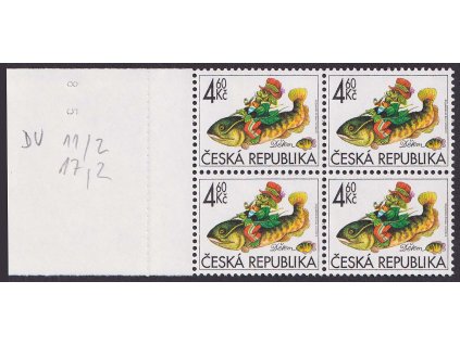 1998, 4.60 Kč Dětem, DV - šedá skvrna pod kloboukem, Nr.190, **