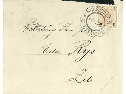 1900, DR České Budějovice, frankovaný telegram
