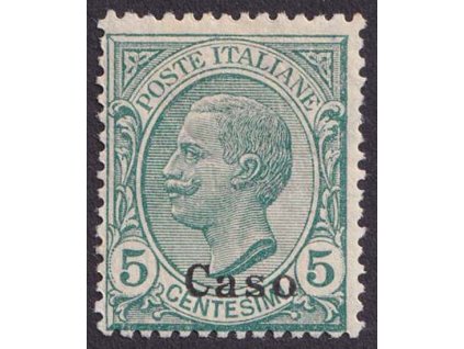 Caso, 1912, 5 C s přetiskem, MiNr.4II, * po nálepce