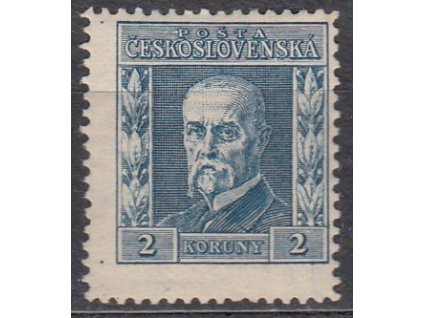 2Kč modrá, II.typ, pr.6, Nr.195, * po nálepce
