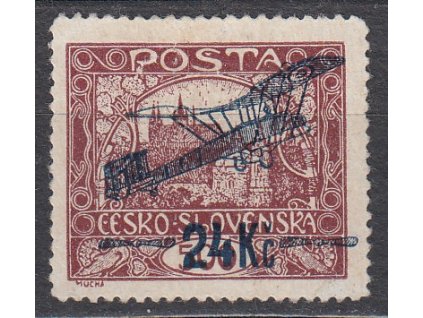 24Kč/500h hnědá, Řz.13 3/4, zk. Gilbert, Mrňák, Beneš, Nr.L2A, **