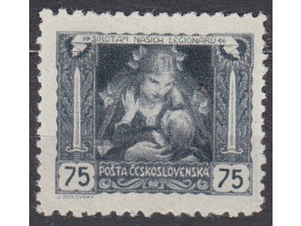 75h šedá, Řz.10 1/2:11 1/2, zk.Gilbert, Nr.30C, **, výrobní dv papíru na rubu