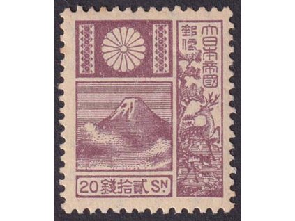 Japonsko, 1929, 20 S Fudži, MiNr.190, * po nálepce