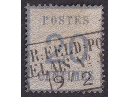 Norddt. Postbezirk, Okkupation, 1870, 20 C modrá, MiNr.6I, razítkované