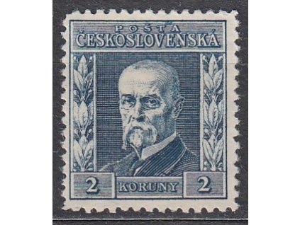 2Kč modrá, II.typ, pr.6, Nr.195, * po nálepce